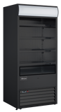 Omcan 48265 - 36″ Four (4) Shelf Grab-and-Go Open Refrigerated Floor Self-Serve Display Case, 18.7 cu.ft. (530 L), Black