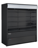 Omcan 48269 - 72″ Four (4) Shelf Grab-and-Go Open Refrigerated Floor Self-Serve Display Case, 37 cu.ft. (1048 L), Black