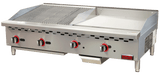 Omcan 48297 - 48″ Countertop Gas Combination Charbroiler and Griddle Combo- 130,000 BTU