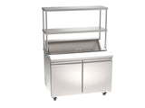 Omcan 48298 - 37″ Stainless Steel Double Deck Overshelf for Prep Table #50034