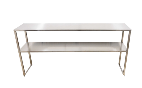 Omcan 48301 - 50″ Stainless Steel Double Deck Overshelf for Prep Table #50042