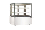 Omcan 48388 - 48" Floor Display Warmer, 2 Shelves, Square-Glass Front, Full-Service, 16.4 cu.ft. (465 L) Capacity – 110V, 800W