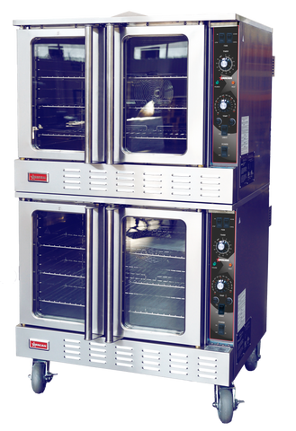 Omcan 48552 - 38" Floor Model Electric Convection Oven Double Chamber
