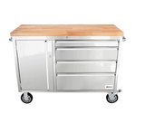 Omcan 48592 - 48" Mobile Working Bench with 4 Drawers and 1 Door