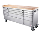 Omcan 48593 - 72" Mobile Working Bench with 15 Drawers