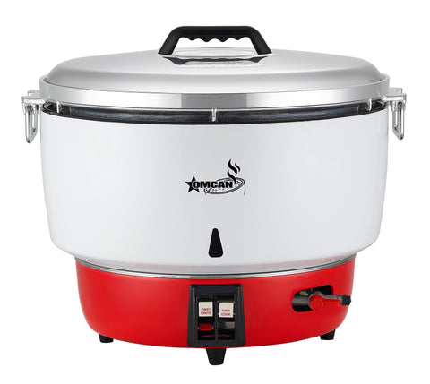 Omcan 48761 - 110 Cup (55 Cups Raw) Natural Gas Rice Cooker/Warmer, 24,400 BTU