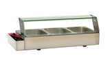 Omcan 48803 - 36" Bain Marie with 3 Half-size Pans - 1.5 kW, 120V/60Hz/1Ph
