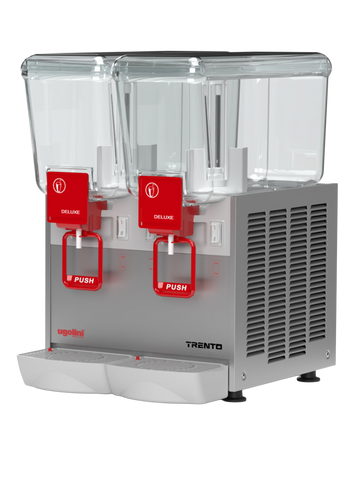 Omcan 49026 - Ugolini Arctic Deluxe Agitator Double Bowl Juice Dispenser with 2 x 12L Capacity – 115V