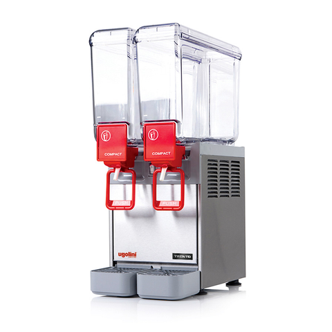 Omcan 49085 - Ugolini Arctic Compact Countertop Double Bowl Juice Dispenser with 2 x 8L Capacity – 115V