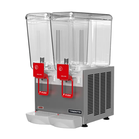 Omcan 49088 - Ugolini Arctic Deluxe Impeller Double Bowl Juice Dispenser with 2 x 20L Capacity – 115V