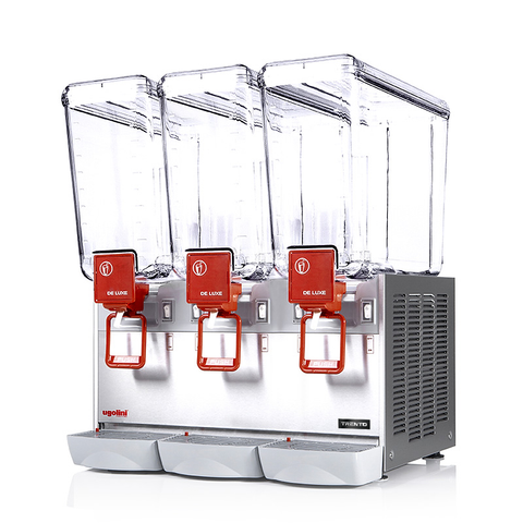 Omcan 49089 - Ugolini Arctic Deluxe Impeller Triple Bowl Juice Dispenser with 3 x 20L Capacity – 115V