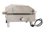 Omcan 49112 - Stainless Steel Propane Pizza Oven with Foldable Legs 12,000 BTU