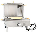 Omcan 49112 - Stainless Steel Propane Pizza Oven with Foldable Legs 12,000 BTU