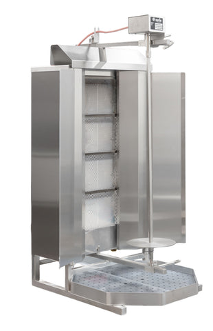 Omcan 49161 - Potis MU GD4 70 kg Natural Gas Doner Kebab Machine / Vertical Broiler with 4 Burners | Trento – 38,000 BTU