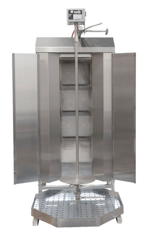 Omcan 49161 - Potis MU GD4 70 kg Natural Gas Doner Kebab Machine / Vertical Broiler with 4 Burners | Trento – 38,000 BTU