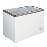 Omcan 49295 - 66" Two (2) Door Ice Cream Display Chest Freezer with Flat Glass Top, 16.5 cu.ft (467 L)