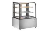 Omcan 49296 - 37" Floor Model Display Warmer, 2 Shelves, Curved Glass, Full-Service, 12 cu. ft. (340 L) Capacity - 110V, 800W