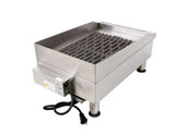 Omcan 49885 - 14″ Electric Charbroiler with Grill and Griddle Plate Attachments – 3.6 KW, 240 V