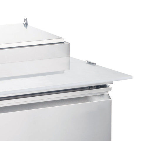 Omcan 50042 - 50″ One (1) Door Refrigerated Pizza Prep Table, 14 cu.ft. (396 L), Stainless Steel