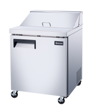 Omcan 50045 - 28″ One (1) Door Refrigerated Prep Table, 5.7 cu.ft. (161 L), Stainless Steel
