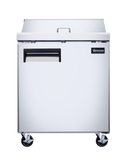 Omcan 50045 - 28″ One (1) Door Refrigerated Prep Table, 5.7 cu.ft. (161 L), Stainless Steel