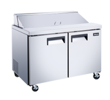 Omcan 50046 - 47″ Two (2) Door Refrigerated Prep Table, 9.5 cu.ft. (270 L), Stainless Steel