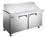 Omcan 50050 - 47″ Two (2) Door Mega Top Refrigerated Prep Table, 9.5 cu.ft. (269 L), Stainless Steel
