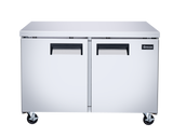 Omcan 50055 - 48″ Two (2) Door Undercounter Freezer, 12 cu.ft. (338 L), Stainless Steel