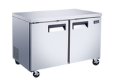 Omcan 50055 - 48″ Two (2) Door Undercounter Freezer, 12 cu.ft. (338 L), Stainless Steel