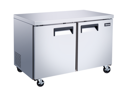 Omcan 50055 - 48″ Two (2) Door Undercounter Freezer, 12 cu.ft. (338 L), Stainless Steel