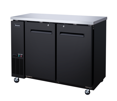 Omcan 50057 - 49" Solid 2-Door Bottle Cooler, 11.8 cu.ft. (335 L)