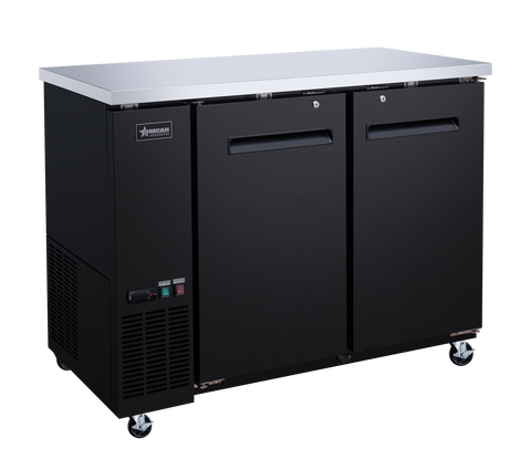 Omcan 50057 - 49" Solid 2-Door Bottle Cooler, 11.8 cu.ft. (335 L)