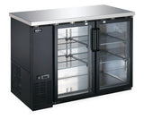 Omcan 50058 - 49" Two (2) Glass Door Back Bar Cooler with Lock, 11.8 cu.ft. (335 L)
