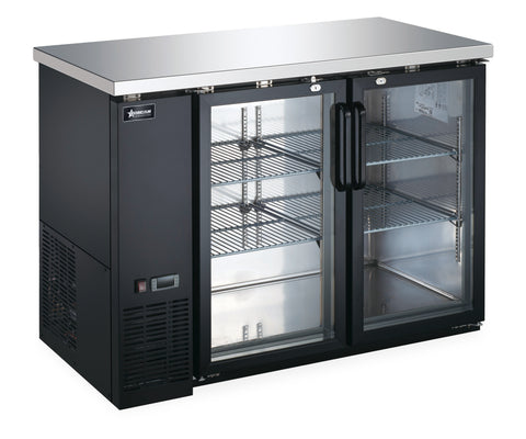 Omcan 50058 - 49" Two (2) Glass Door Back Bar Cooler with Lock, 11.8 cu.ft. (335 L)