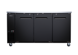 Omcan 50061 - 73" Solid 3-Door Bottle Cooler, 19.6 cu.ft. (556 L)
