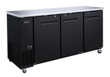 Omcan 50061 - 73" Solid 3-Door Bottle Cooler, 19.6 cu.ft. (556 L)