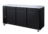 Omcan 50061 - 73" Solid 3-Door Bottle Cooler, 19.6 cu.ft. (556 L)
