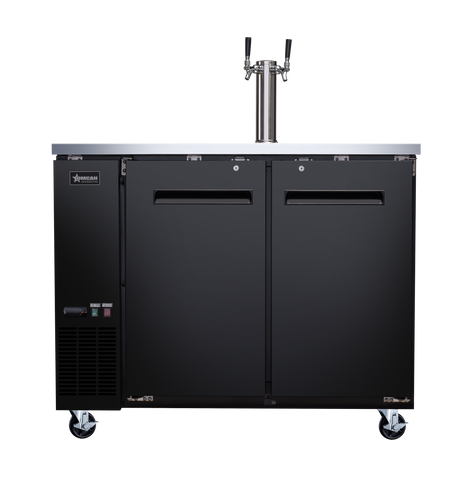 Omcan 50063 - 49″ Two (2) Door Kegerator / Beer Dispenser with 1 Tap, 11.8 cu.ft. (335 L)