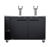 Omcan 50064 - 61″ Two (2) Door Kegerator / Beer Dispenser with 2 Taps, 15.8 cu.ft. (446 L)