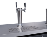 Omcan 50064 - 61″ Two (2) Door Kegerator / Beer Dispenser with 2 Taps, 15.8 cu.ft. (446 L)
