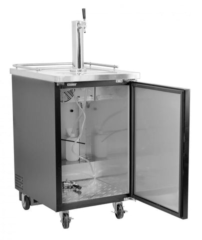 Omcan 50066 - 24″ One (1) Door Kegerator / Beer Dispenser with 1 Tap, 6 cu.ft. (170 L)