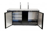 Omcan 50068 - 69″ Two (2) Door Kegerator / Beer Dispenser with 2 Taps, 23 cu.ft. (660 L)