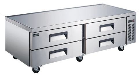 Omcan 50072 - 72″ Four (4) Drawer Refrigerated Chef Base, 14 cu.ft. (385 L), Stainless Steel