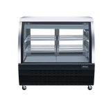 Omcan 50077 - 47″ Two (2) Shelf Floor Refrigerated Showcase, 18 cu.ft. (508 L), Black