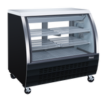 Omcan 50077 - 47″ Two (2) Shelf Floor Refrigerated Showcase, 18 cu.ft. (508 L), Black