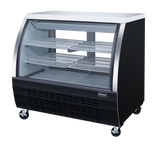 Omcan 50077 - 47″ Two (2) Shelf Floor Refrigerated Showcase, 18 cu.ft. (508 L), Black