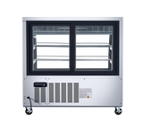 Omcan 50079 - 47″ Two (2) Shelf Floor Refrigerated Display Case, 18 cu.ft. (508 L), Stainless Steel