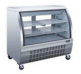 Omcan 50079 - 47″ Two (2) Shelf Floor Refrigerated Display Case, 18 cu.ft. (508 L), Stainless Steel