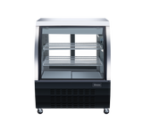 Omcan 50082 - 36″ Two (2) Shelf Floor Refrigerated Showcase, 11.6 cu.ft. (328 L), Black