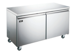 Omcan 50092 - 60″ Two (2) Door Undercounter Freezer, 15 cu.ft. (425 L), Stainless Steel